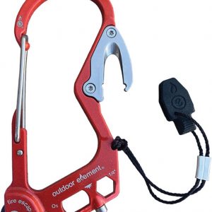 Outdoor Element Fire Escape Carabiner Red
